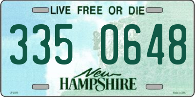 NH license plate 3350648