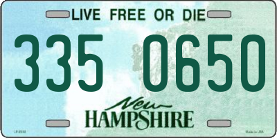 NH license plate 3350650