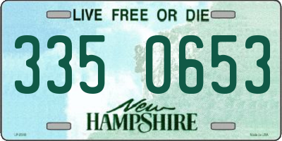 NH license plate 3350653