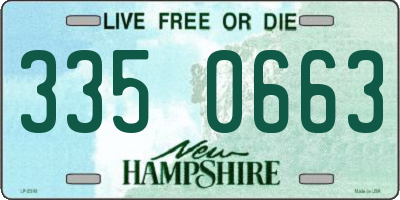 NH license plate 3350663