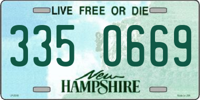 NH license plate 3350669