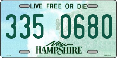 NH license plate 3350680