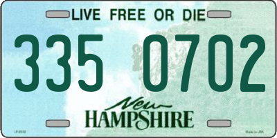 NH license plate 3350702