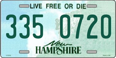 NH license plate 3350720