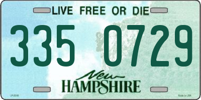NH license plate 3350729