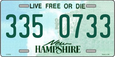 NH license plate 3350733