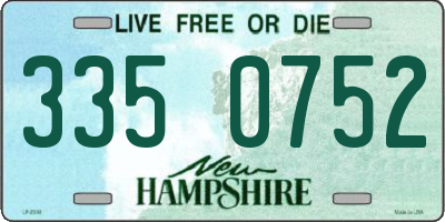 NH license plate 3350752
