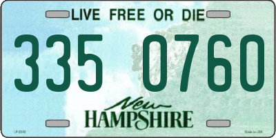 NH license plate 3350760