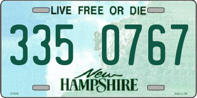 NH license plate 3350767