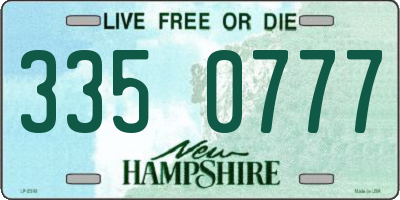 NH license plate 3350777