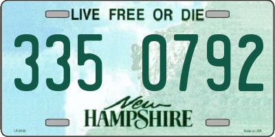 NH license plate 3350792