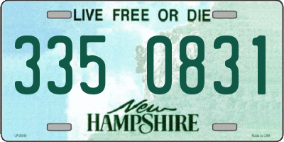 NH license plate 3350831