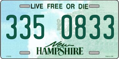 NH license plate 3350833