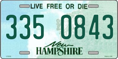 NH license plate 3350843