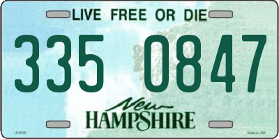NH license plate 3350847