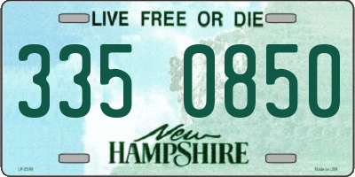 NH license plate 3350850