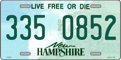 NH license plate 3350852