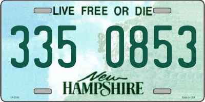 NH license plate 3350853
