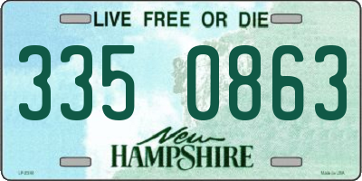 NH license plate 3350863