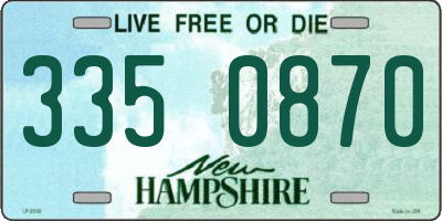 NH license plate 3350870