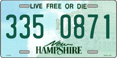 NH license plate 3350871