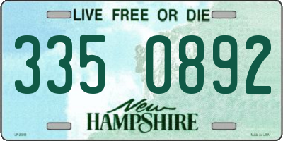 NH license plate 3350892