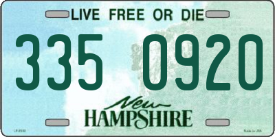 NH license plate 3350920