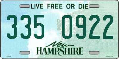 NH license plate 3350922
