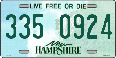 NH license plate 3350924