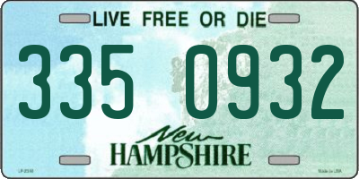 NH license plate 3350932