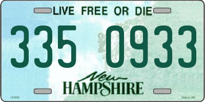 NH license plate 3350933