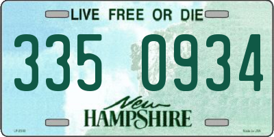 NH license plate 3350934