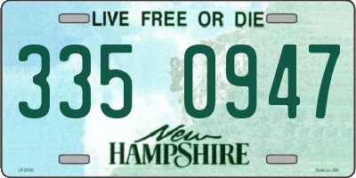 NH license plate 3350947