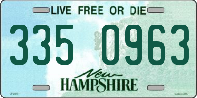NH license plate 3350963