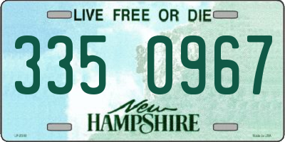 NH license plate 3350967