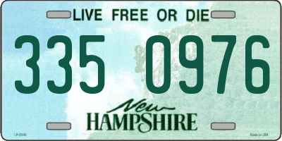 NH license plate 3350976