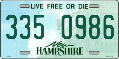 NH license plate 3350986