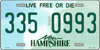 NH license plate 3350993