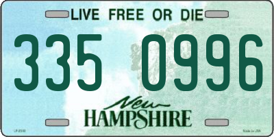NH license plate 3350996