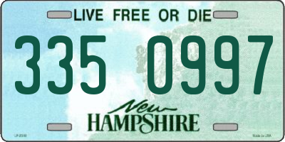 NH license plate 3350997