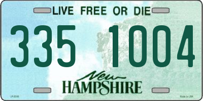 NH license plate 3351004
