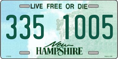 NH license plate 3351005