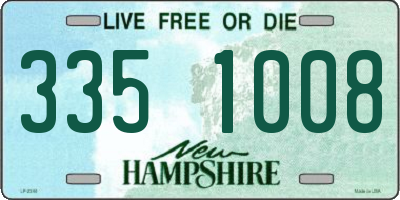 NH license plate 3351008