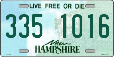 NH license plate 3351016