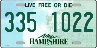 NH license plate 3351022