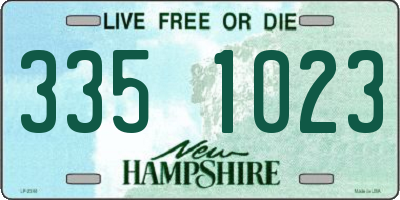 NH license plate 3351023