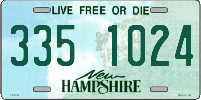 NH license plate 3351024