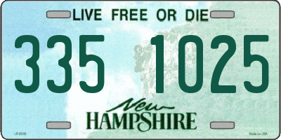 NH license plate 3351025