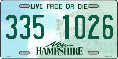 NH license plate 3351026