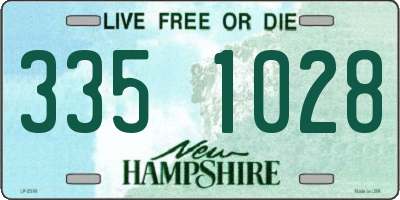 NH license plate 3351028
